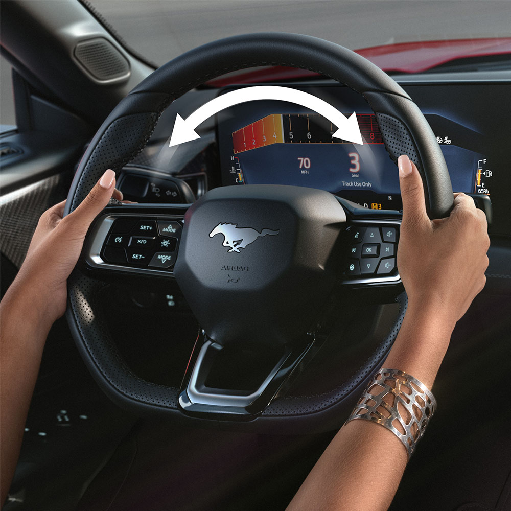 Ukázka vyhýbajícího manévru u Fordu Mustang.