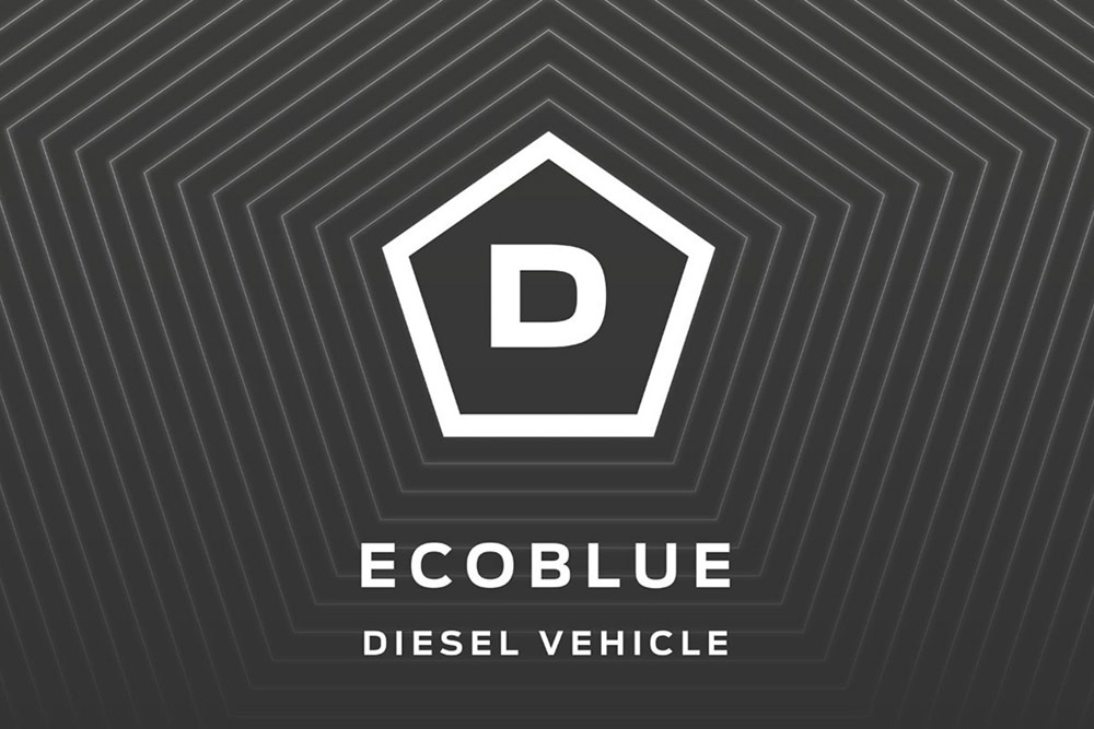 Logo vozidla se vznětovým motorem EcoBlue.